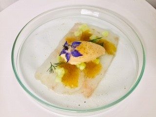 carpaccio langoustine - traiteur aromate - huwelijk mariage feestzaal salle de mariage